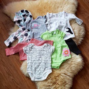 7 Piece 3-6 Month Baby Girl Clothing Bundle